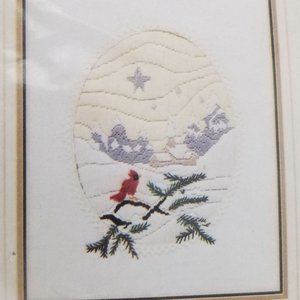 Creative Expressions All Is Calm Cross Stitch Kit Cardinal Bird Erica Wilson Art